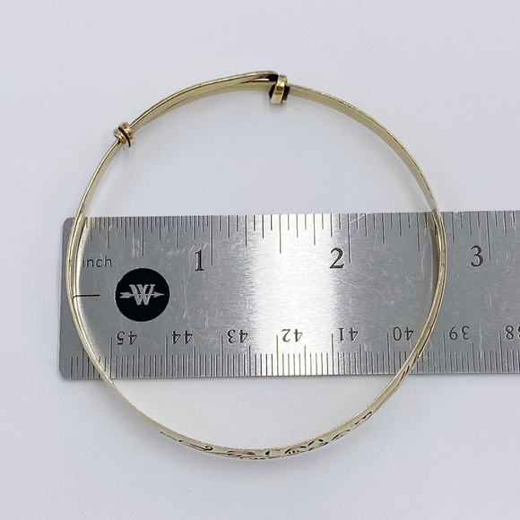 Vintage Sterling Vermeil Bangle Bracelet - Picture 7 of 8